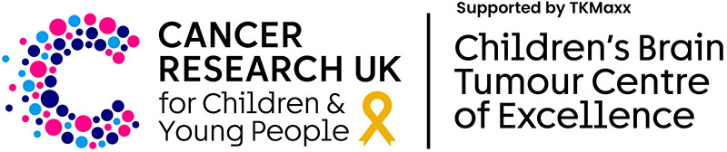 Logo for the Cancer Research UK Children's Brain Tumour Centre of Excellence at the ICR and University of Cambridge.