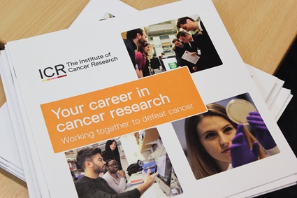 A stack of ICR careers booklets