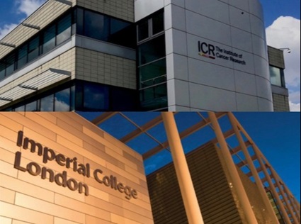 Split image of Sir Richard Doll building in Sutton and Imperial College building in South Kensington 547x410