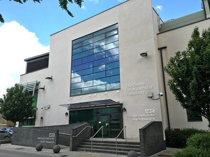 Exterior shot of the Centre for Molecular Pathology