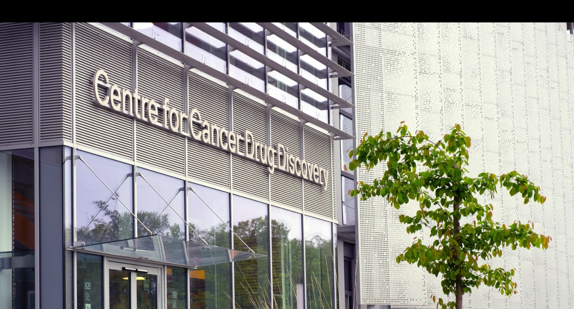 Outside view of the Centre for Cancer Drug Discovery entrance