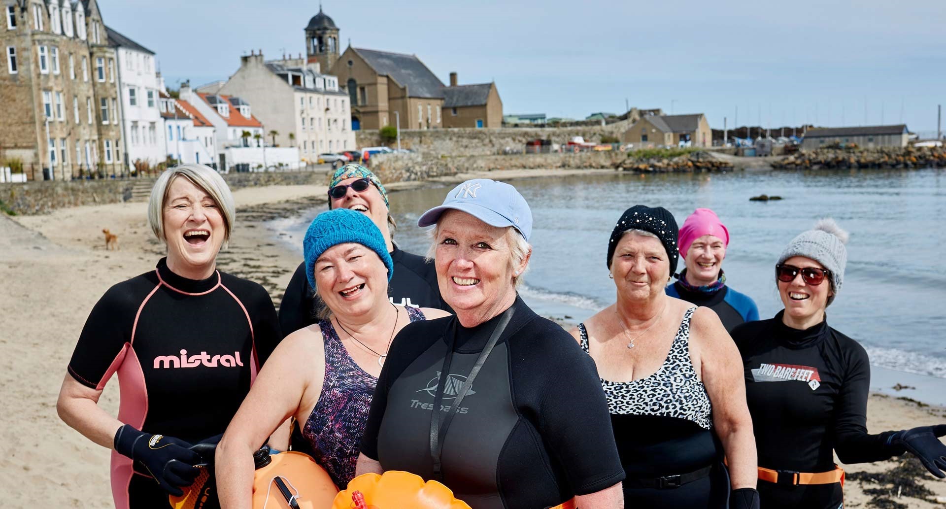 Karen O'Malley with her swimming friends