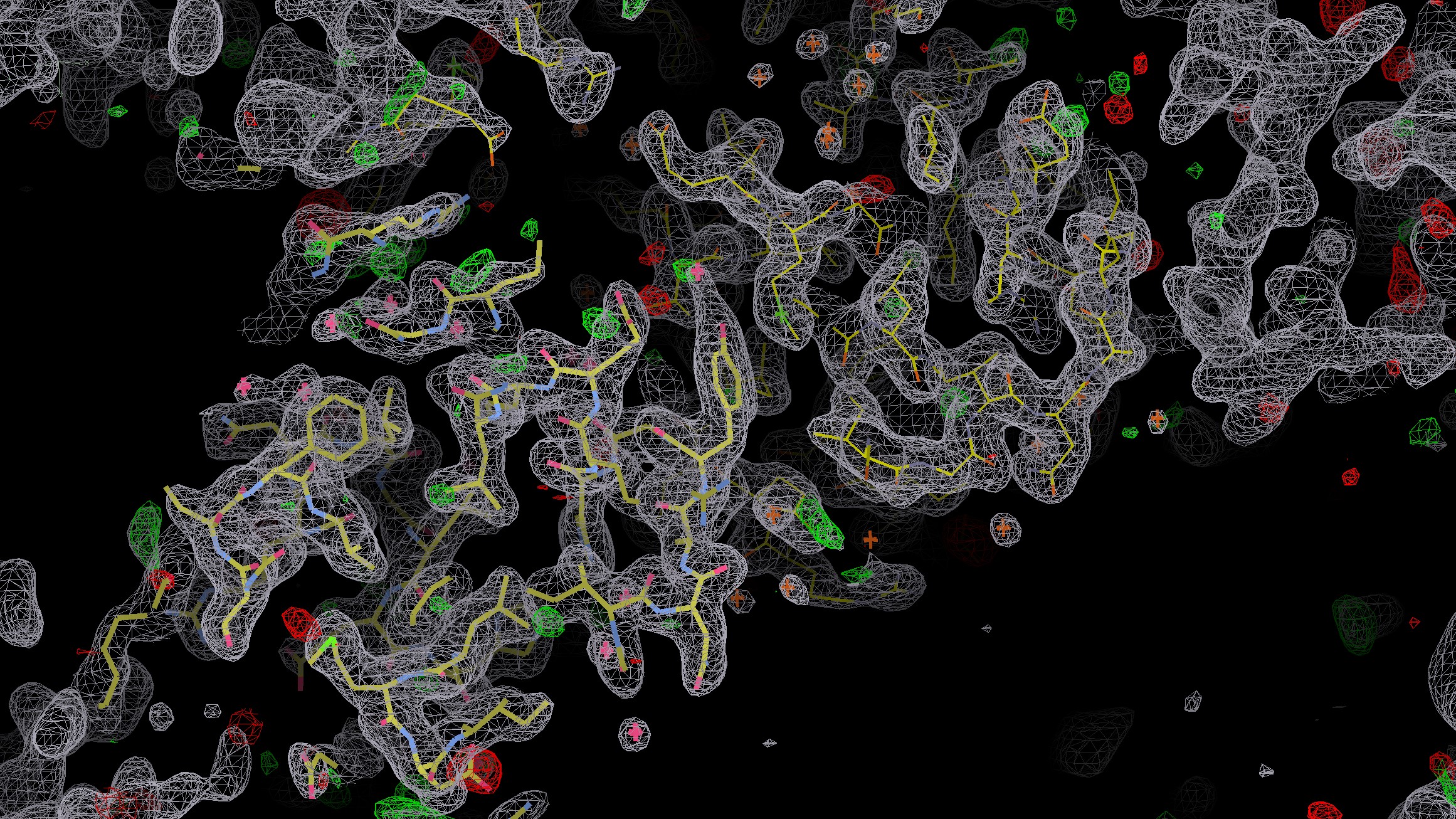 a crystal structure of a protein used for drug design