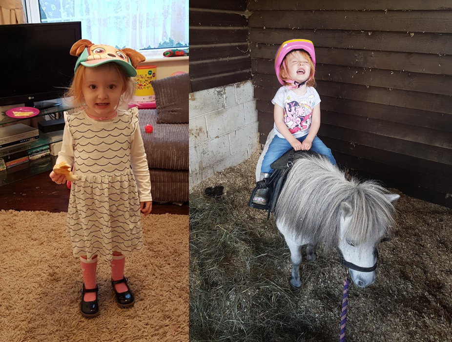 Aoife and her Shetland pony, Bubbles