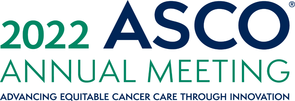 Image showing ASCO 2022 logo with text reading 'Advancing Equitable Cancer Care Through Innovation'.