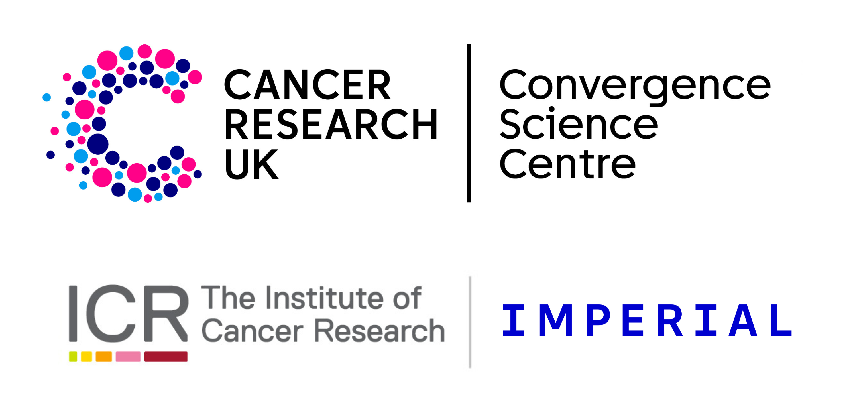 Combined logo of the Convergence Science Centre, Cancer Research UK, the ICR and Imperial