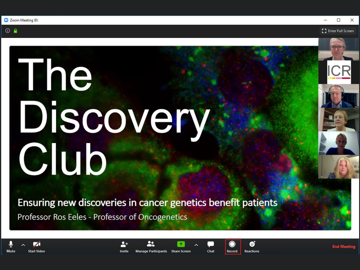 Discovery Club Virtual Meeting 2020 - cancer genetics