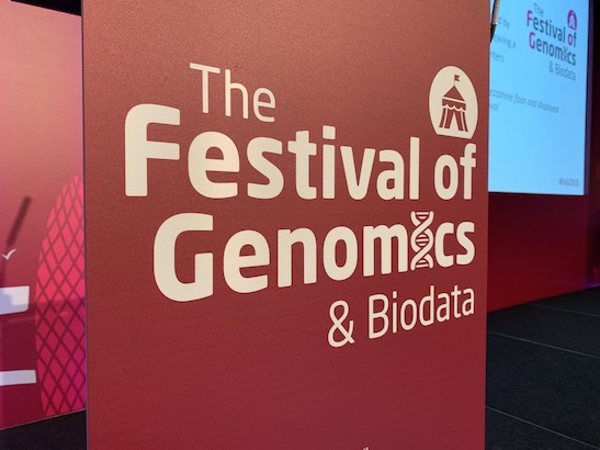 Festival of Genomics 2020 conference sign