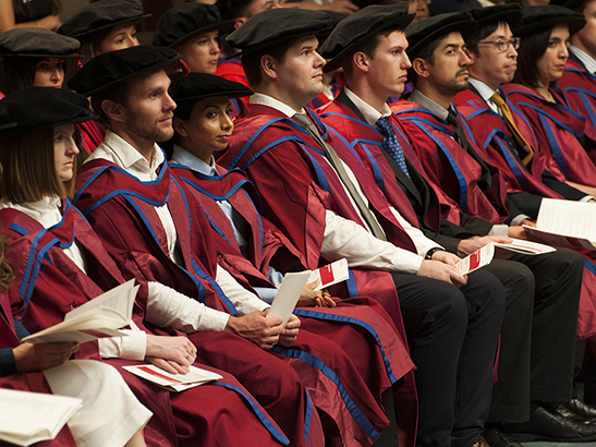 Graduation students at Senate House 2017