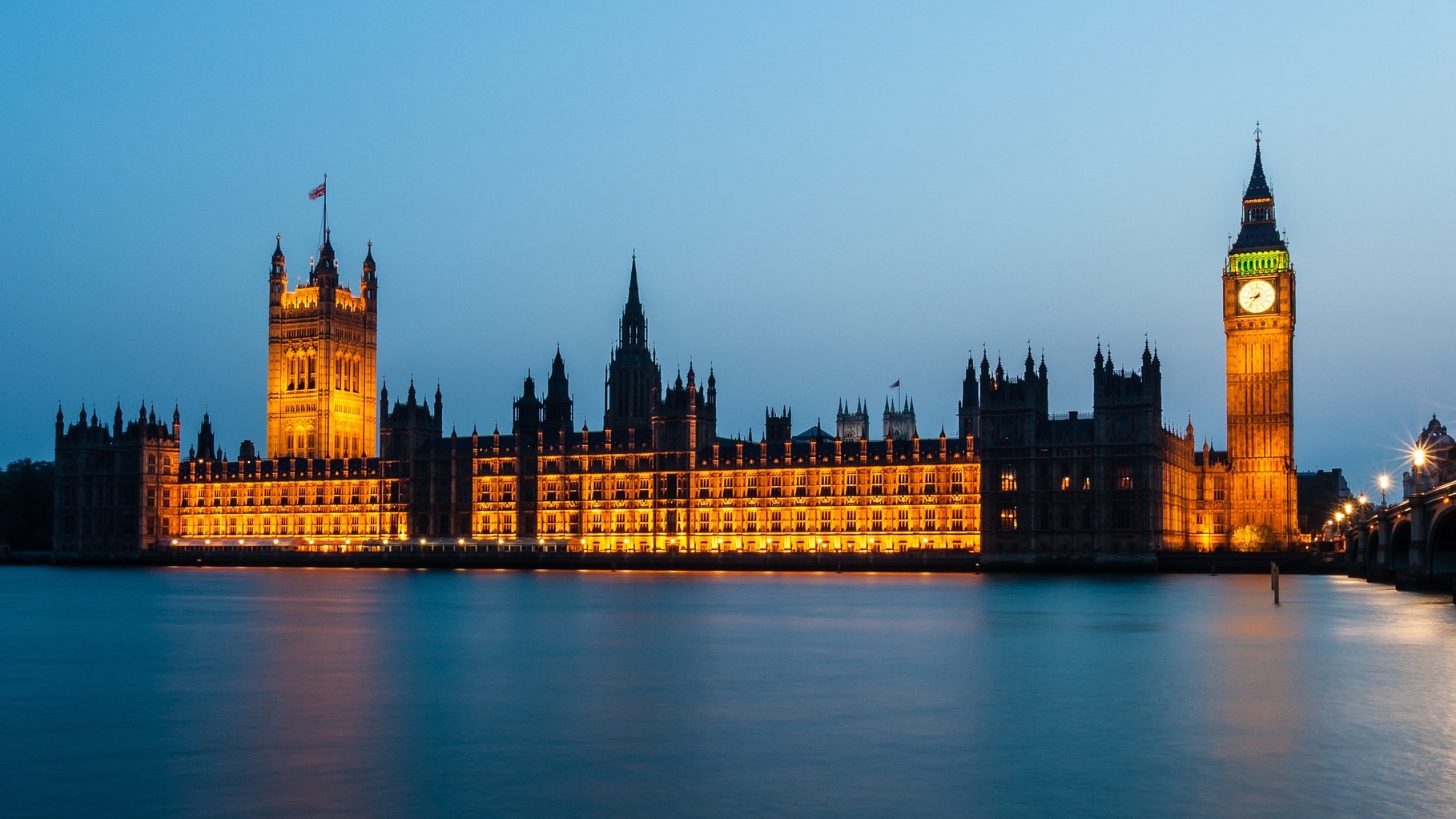 Houses of Parliament as seen from across the River Thames