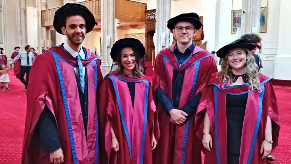 ICR PhD graduates at the graduation ceremony