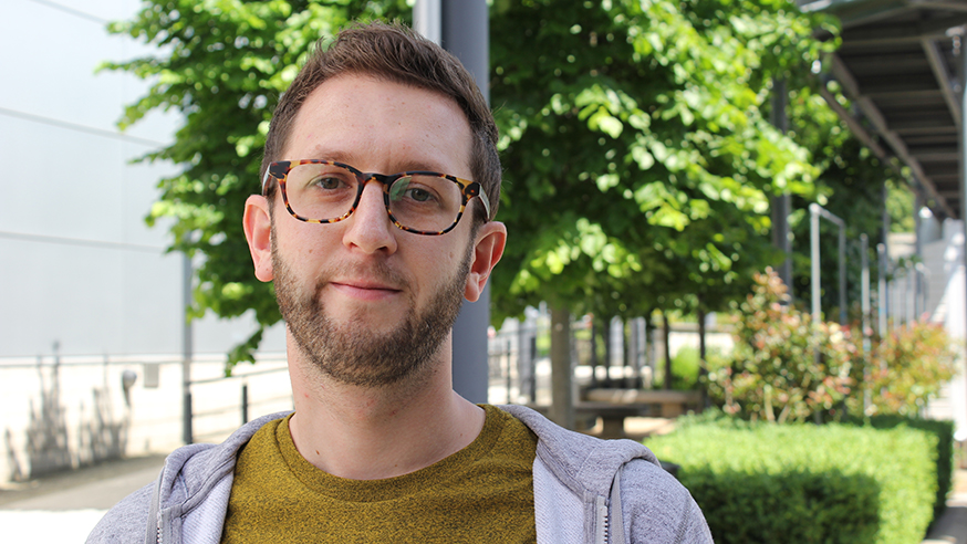 James Dean, PhD student at the ICR (photo: Steve Robinson)