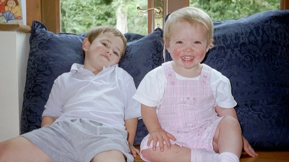 Jamie and Abbie sat next to each other on the sofa