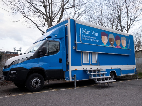 Blue man van offering free health checks to men