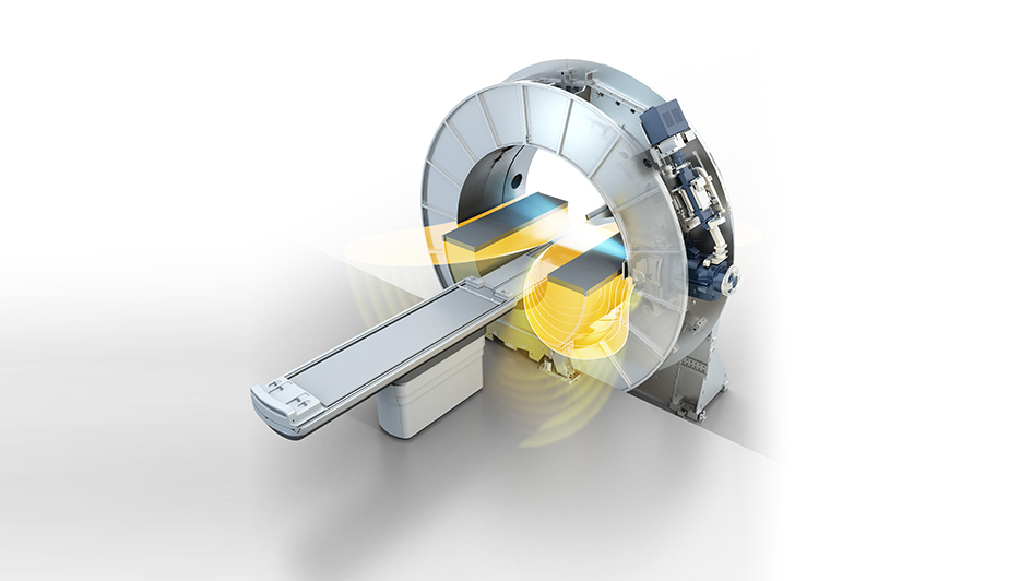 MR Llinac radiation beam and magnetic field combined illustration