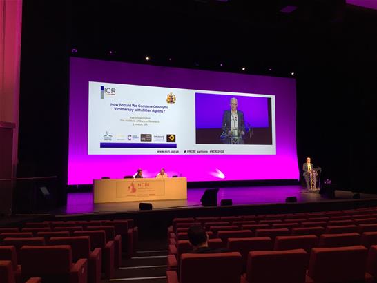 Professor Kevin Harrington presents about virotherapy at NCRI 2016