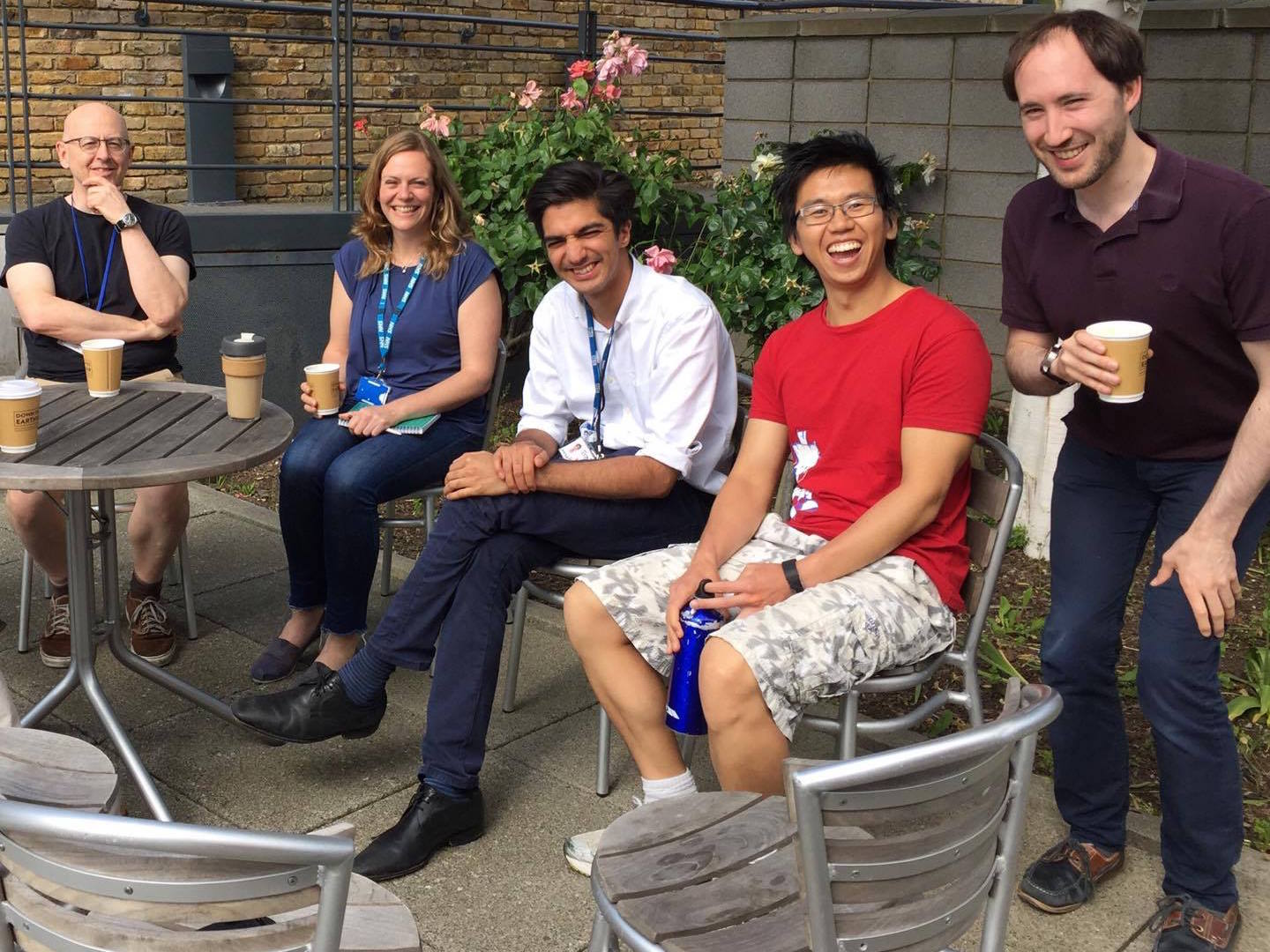 Professor Richard Houlston with some of his research team