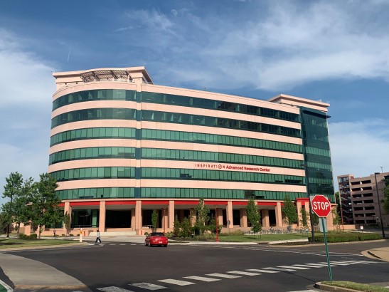 A view of the outside of St. Jude Children's Research Hospital in Memphis, US.