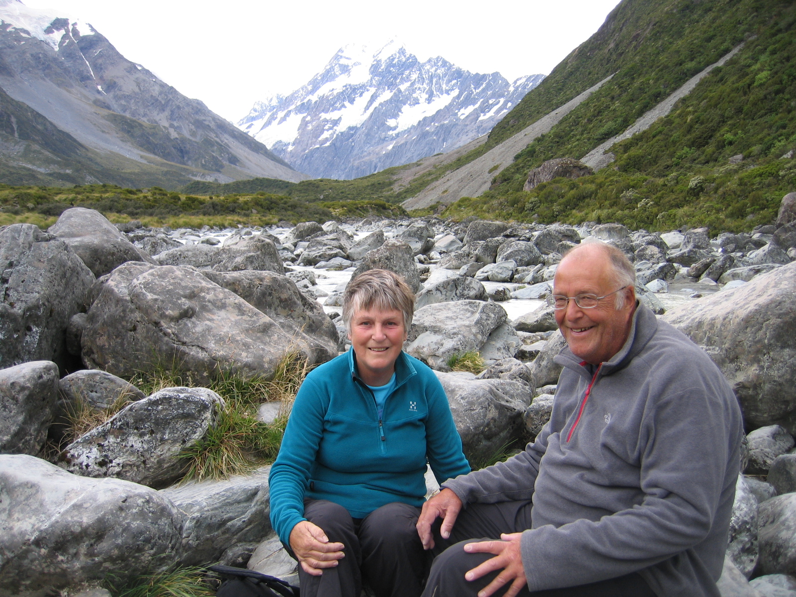 Tony and Brenda on a walk