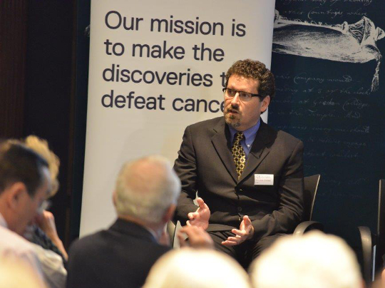 Dr Louis Chesler speaking at a Discovery Club event, April 2015