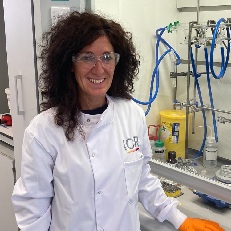 Federica Gigante in the lab