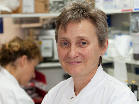 Professor Janet Shipley in the lab